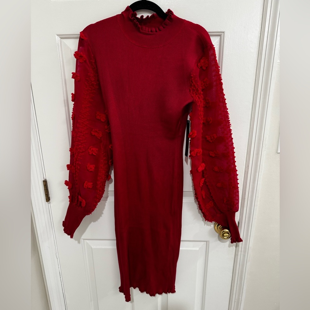 Almost Famous Red Knit Dress